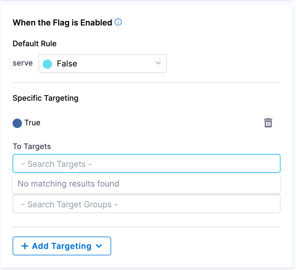 Editing default rules to specify a variation